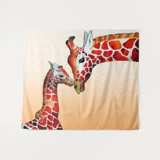 Giraffe Wandkleed (Voorkant (horizontaal))