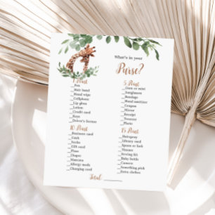 Giraffe Wat zit er in je handtas?