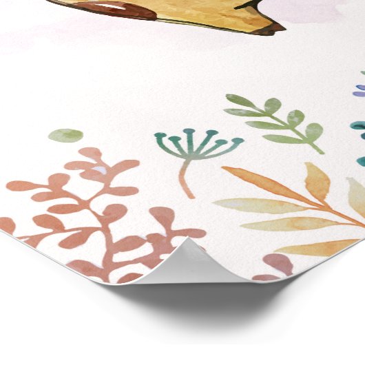 Giraffe watercolor poster (Hoek)