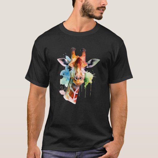 Giraffe Watercolor T-shirt (Voorkant)