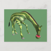 Giraffe Watermeloen Briefkaart (Voorkant)
