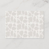 Giraffe Waterverf Baby shower Advice Kaart (Achterkant)