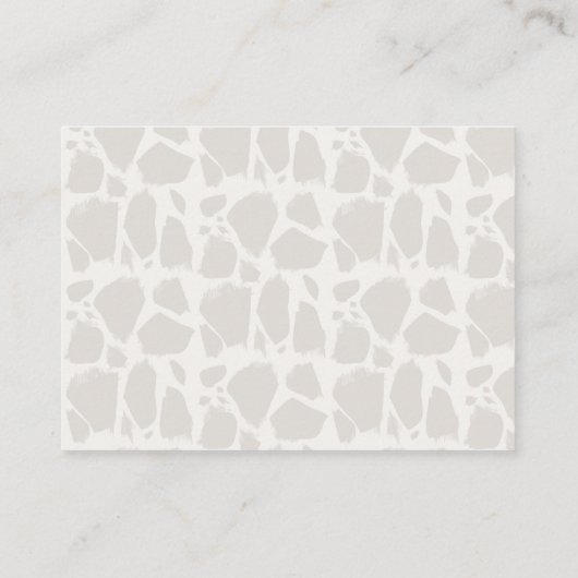 Giraffe Waterverf Baby shower Advice Kaart (Achterkant)