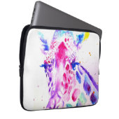 Giraffe Waterverf Baby's Paarse Gifts Lavendel Laptop Sleeve (Voorkant Rechts)