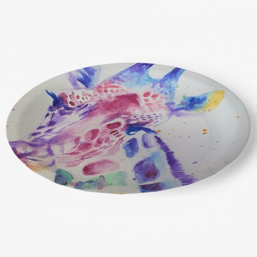 Giraffe Waterverf Birthday Party Paper Bord (Gekanteld)