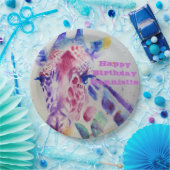 Giraffe Waterverf Birthday Party Paper Bord (Feest)