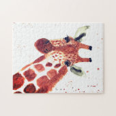 Giraffe waterverf diertje Safari kinder humor dier Legpuzzel (Horizontaal)