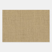 Giraffe Waterverf Faux Burlap Inpakpapier Vel (Voorkant 2)