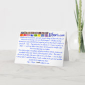 Giraffe Waterverf Groet en Nota Kaart (Achterkant)