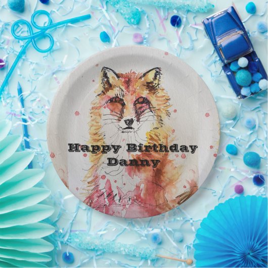 Giraffe Waterverf jongen Birthday Party Paper Bord (Feest)