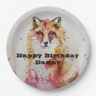 Giraffe Waterverf jongen Birthday Party Paper Bord