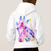 Giraffe Waterverf Jongens Paarse Gifts Wit (Achterkant)
