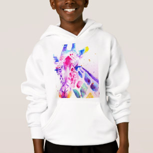 Giraffe Waterverf Jongens Paarse Gifts Wit