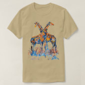 Giraffe Waterverf Love Giraffe T-shirt (Design voorkant)