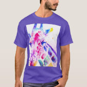 Giraffe Waterverf Mannen Paarse Gifts Lavendel T-shirt (Voorkant)