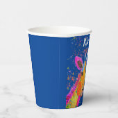 Giraffe Waterverf Modern Baby shower Script Papieren Bekers (Rechts)