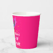 Giraffe Waterverf Oerwoud Baby shower Papieren Bekers (Links)