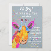 Giraffe Waterverf Safari Oerwoud Cute Baby shower Kaart (Voorkant)
