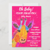 Giraffe Waterverf Safari Oerwoud Cute Baby shower Kaart (Voorkant)