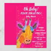 Giraffe Waterverf Safari Oerwoud Cute Baby shower Kaart (Voorkant / Achterkant)