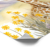 Giraffe Waterverf schilderen Poster (Hoek)