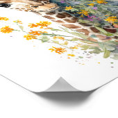 Giraffe Waterverf schilderen Poster (Hoek)