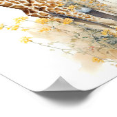 Giraffe Waterverf schilderen Poster (Hoek)