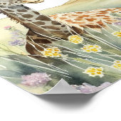 Giraffe Waterverf schilderen Poster (Hoek)