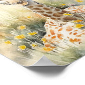 Giraffe Waterverf schilderen Poster (Hoek)