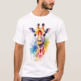 Giraffe Waterverf T-shirt