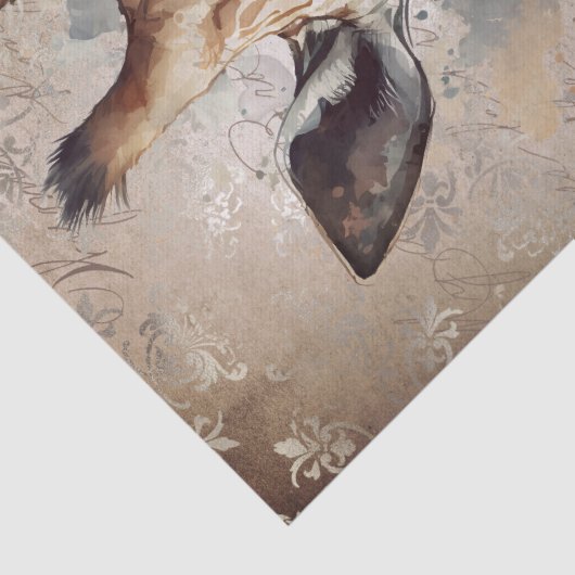 Giraffe Waterverf Tissuepapier (Detail)