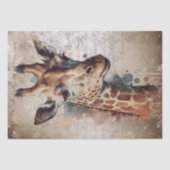 Giraffe Waterverf Tissuepapier (Voorkant)