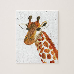 Giraffe waterverven Safari kinder humor zoo J Legpuzzel