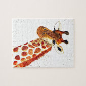 Giraffe waterverven Safari kinder humor zoo Legpuzzel (Horizontaal)