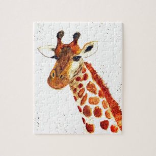 Giraffe waterverven Safari kinder humor zoo Legpuzzel