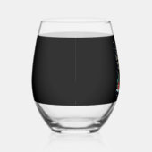 Giraffe Wearing Santa Hat Matching Christmas Pajam Wijnglas Zonder Voet (Rechts)