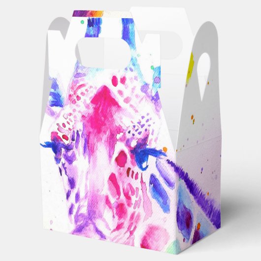 Giraffe Wedding Cake Favour Box Zoo Animal Bedankdoosjes (Geopend)