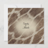 Giraffe Wedding Uitnodiging (Achterkant)