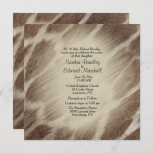 Giraffe Wedding Uitnodiging