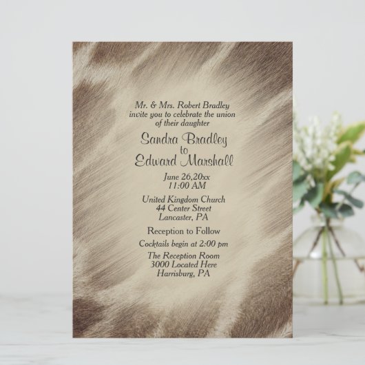 Giraffe Wedding Uitnodiging (Staand voorkant)