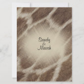 Giraffe Wedding Uitnodiging (Achterkant)