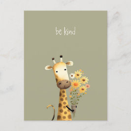 Giraffe - wees aardig briefkaart