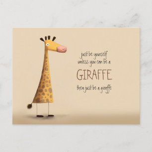 Giraffe - Wees jezelf Briefkaart