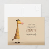 Giraffe - Wees jezelf Briefkaart (Voorkant / Achterkant)