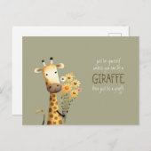 Giraffe - Wees jezelf een grappig Briefkaart (Voorkant / Achterkant)