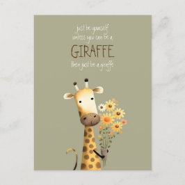 Giraffe - Wees jezelf grappig Briefkaart