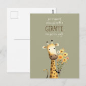 Giraffe - Wees jezelf grappig Briefkaart (Voorkant / Achterkant)