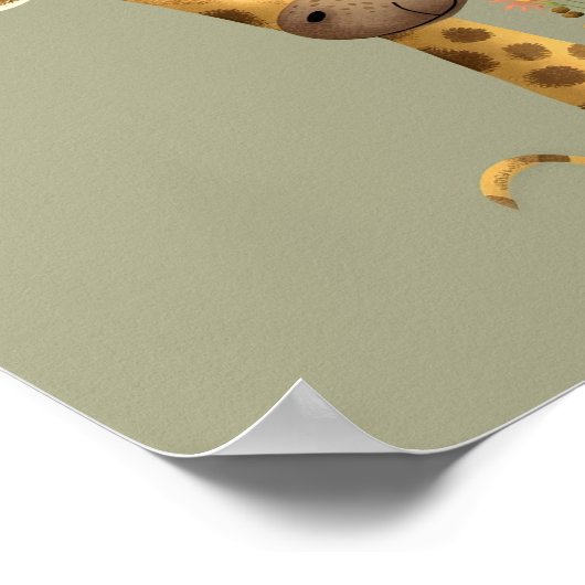 Giraffe - Wees jezelf Kinderkamer Poster (Hoek)