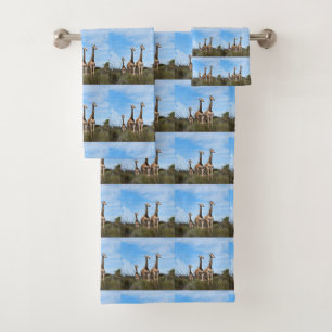 Giraffe Weide Tegel Wrap Bad Handdoek