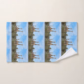 Giraffe Weide Tegel Wrap Bad Handdoek (Handdoek)